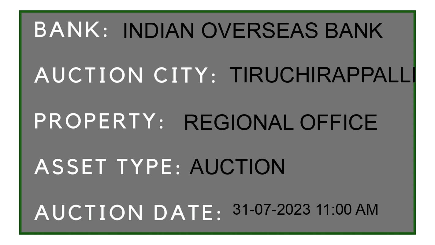 Auction Bank India - ID No: 160685 - Indian Overseas Bank Auction of Indian Overseas Bank Auctions for Land And Building in Tiruchirappalli, Tiruchirappalli