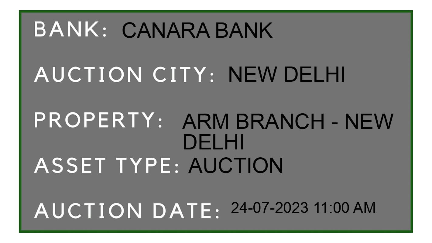 Auction Bank India - ID No: 160696 - Canara Bank Auction of Canara Bank Auctions for Residential Land And Building in Kailash Colony, New Delhi
