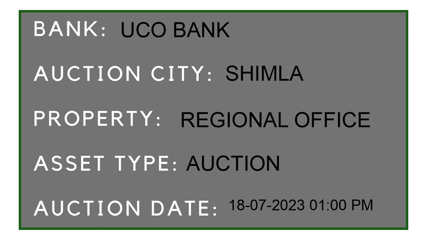Auction Bank India - ID No: 160772 - UCO Bank Auction of UCO Bank Auctions for Land And Building in Theog, Shimla