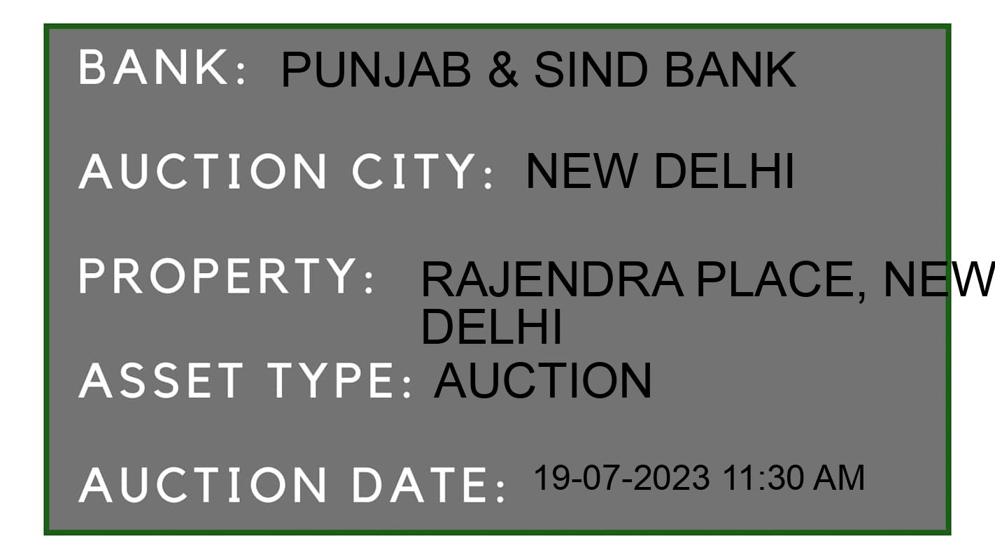 Auction Bank India - ID No: 160799 - Punjab & Sind Bank Auction of Punjab & Sind Bank Auctions for Residential House in New Delhi, New Delhi