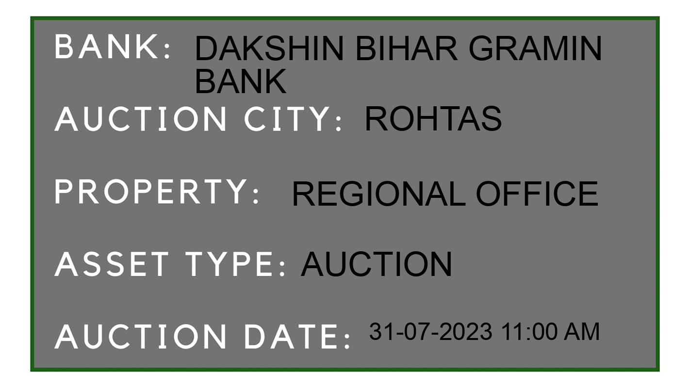 Auction Bank India - ID No: 160830 - Dakshin Bihar Gramin Bank Auction of Dakshin Bihar Gramin Bank Auctions for Plot in Rohtas, Rohtas