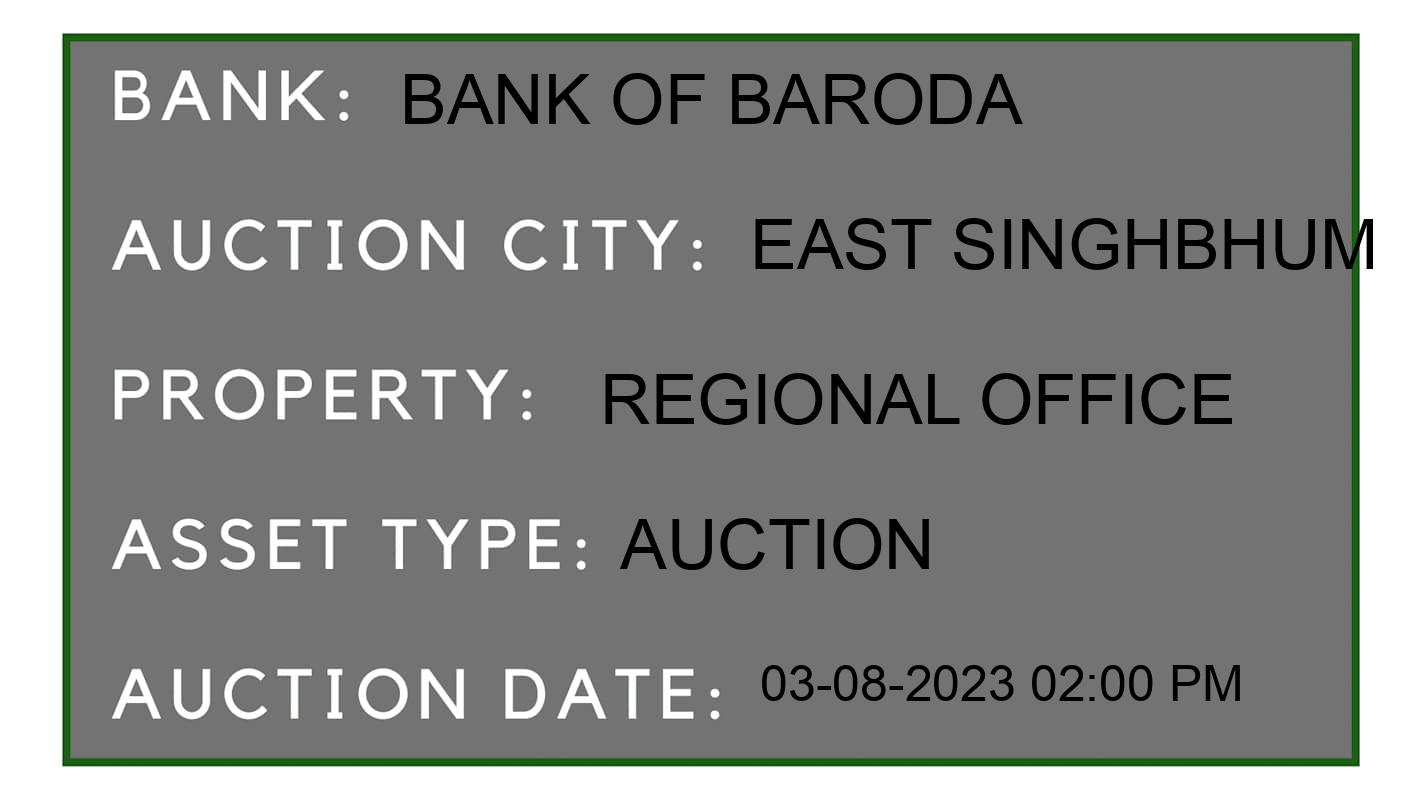 Auction Bank India - ID No: 160887 - Bank of Baroda Auction of Bank of Baroda Auctions for Land And Building in East Singhbhum, East Singhbhum