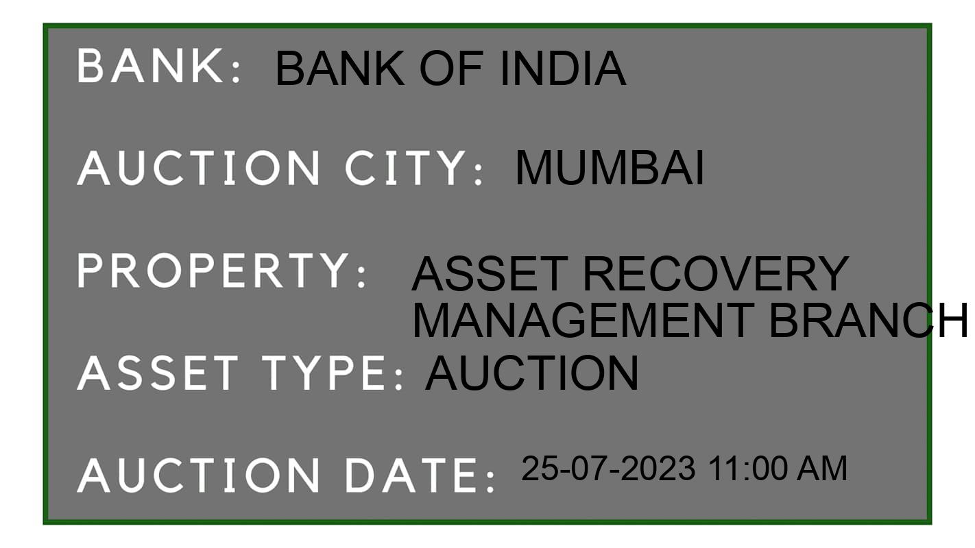 Auction Bank India - ID No: 160963 - Bank of India Auction of Bank of India Auctions for Commercial Office in Govandi East, Mumbai