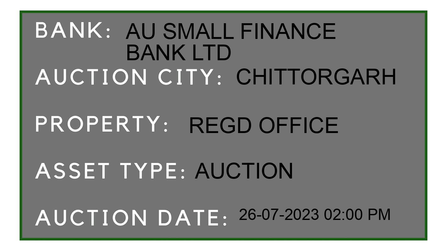Auction Bank India - ID No: 161186 - AU SMALL FINANCE BANK LTD Auction of AU SMALL FINANCE BANK LTD Auctions for Land And Building in Nimbahera, Chittorgarh