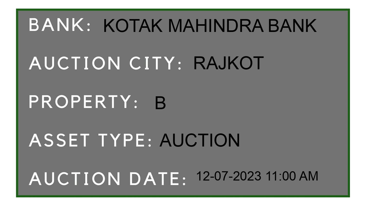 Auction Bank India - ID No: 161317 - Kotak Mahindra Bank Auction of Kotak Mahindra Bank Auctions for Plot in KUVADAVA, Rajkot