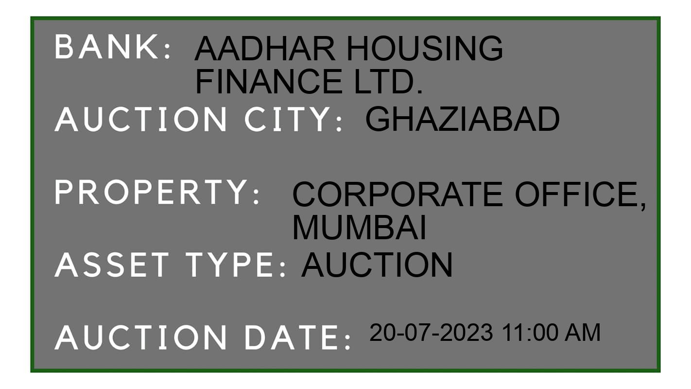 Auction Bank India - ID No: 161609 - Aadhar Housing Finance Ltd. Auction of Aadhar Housing Finance Ltd. Auctions for Plot in Govindpuram, Ghaziabad