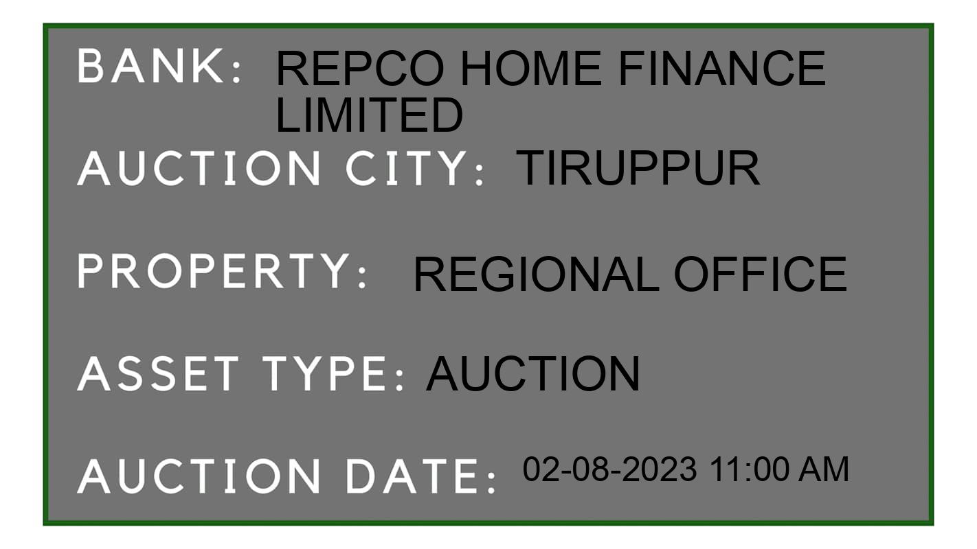 Auction Bank India - ID No: 161622 - Repco Home Finance Limited Auction of Repco Home Finance Limited Auctions for Land And Building in Palladam, Tiruppur