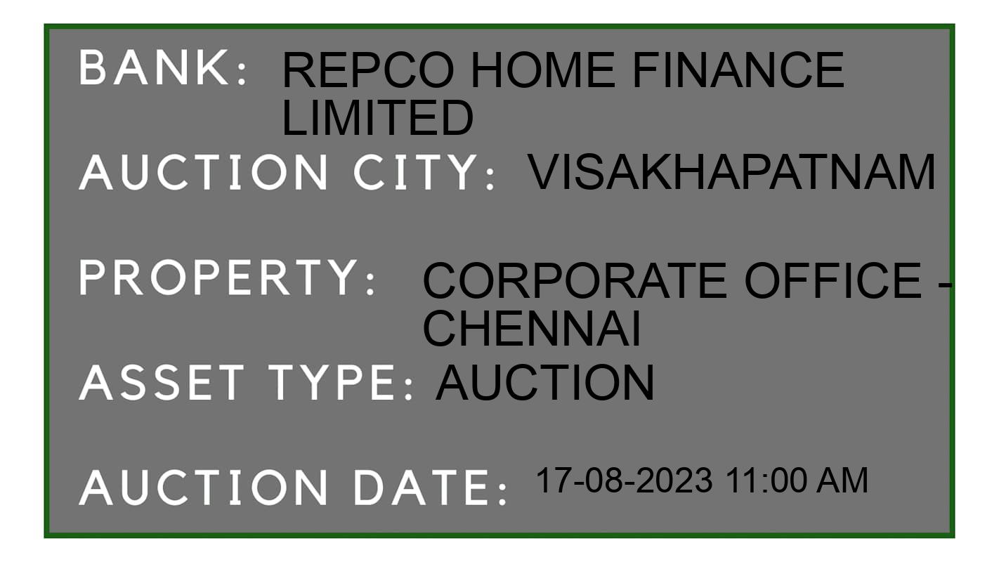 Auction Bank India - ID No: 161712 - Repco Home Finance Limited Auction of Repco Home Finance Limited Auctions for Land in Gajuwaka, Visakhapatnam