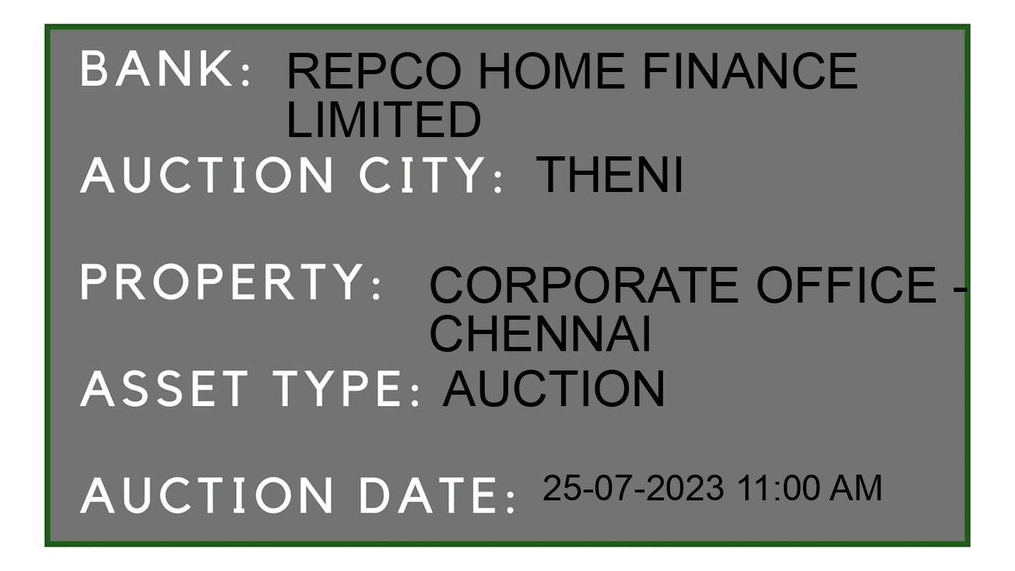 Auction Bank India - ID No: 161729 - Repco Home Finance Limited Auction of Repco Home Finance Limited Auctions for Land And Building in Periyakulam, Theni