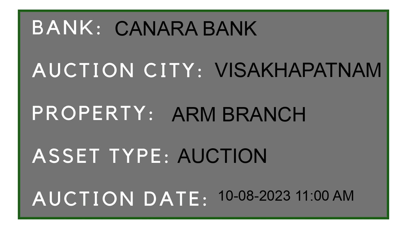 Auction Bank India - ID No: 161743 - Canara Bank Auction of Canara Bank Auctions for Plot in Visakhapatnam, Visakhapatnam