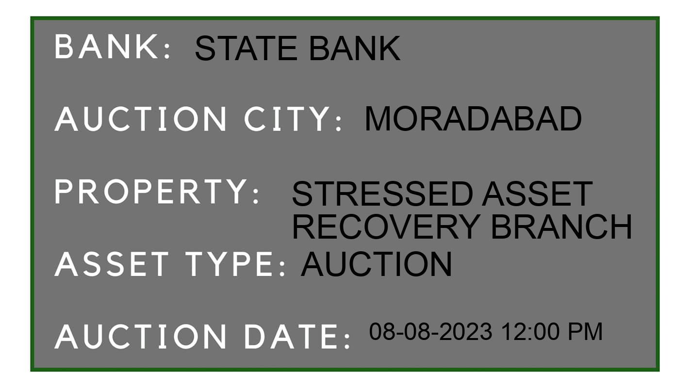 Auction Bank India - ID No: 161842 - State Bank Auction of State Bank Auctions for Residential Flat in Moradabad, Moradabad
