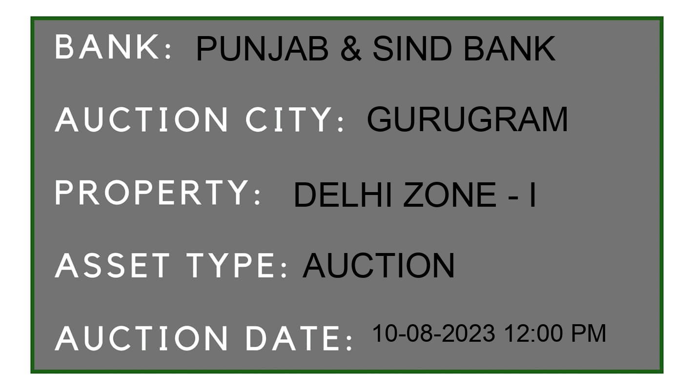 Auction Bank India - ID No: 161844 - Punjab & Sind Bank Auction of Punjab & Sind Bank Auctions for Residential Flat in Gurugram, Gurugram