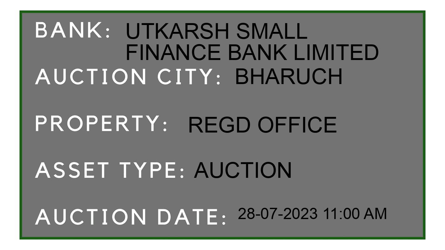 Auction Bank India - ID No: 161917 - Utkarsh Small Finance Bank Limited Auction of Utkarsh Small Finance Bank Limited Auctions for Residential Flat in Ankleshwar, Bharuch