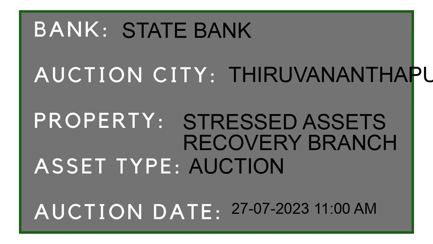 Auction Bank India - ID No: 162318 - State Bank Auction of State Bank Auctions for Land And Building in Tiruvananthapuram, Thiruvananthapuram