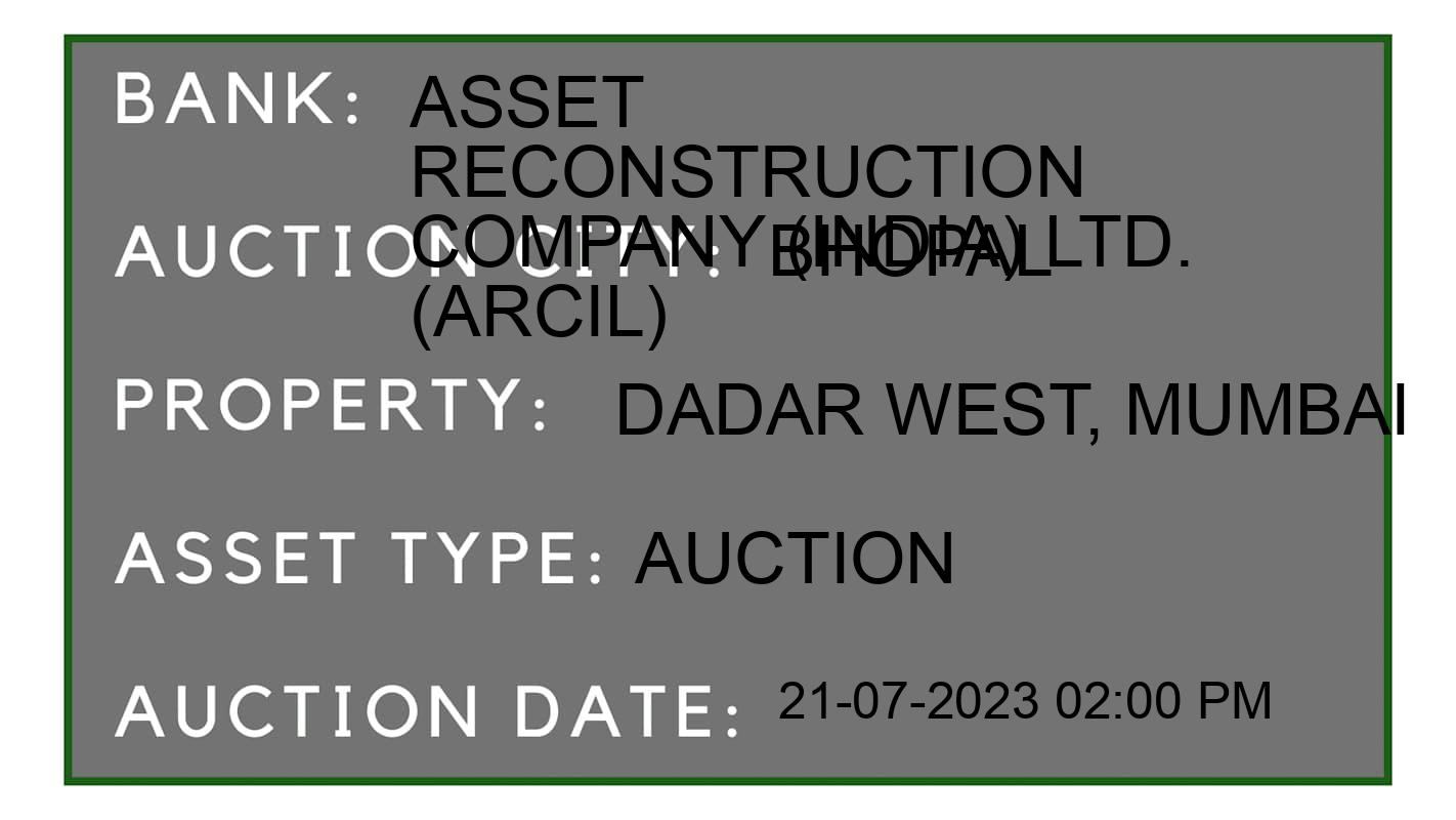 Auction Bank India - ID No: 162335 - Asset  Reconstruction Company (India) Ltd. (Arcil) Auction of Asset  Reconstruction Company (India) Ltd. (Arcil) Auctions for Plot in Huzur, Bhopal