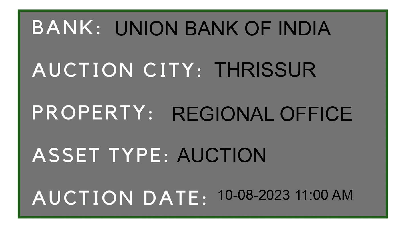 Auction Bank India - ID No: 162899 - Union Bank of India Auction of Union Bank of India Auctions for Land And Building in Thalapilly, Thrissur