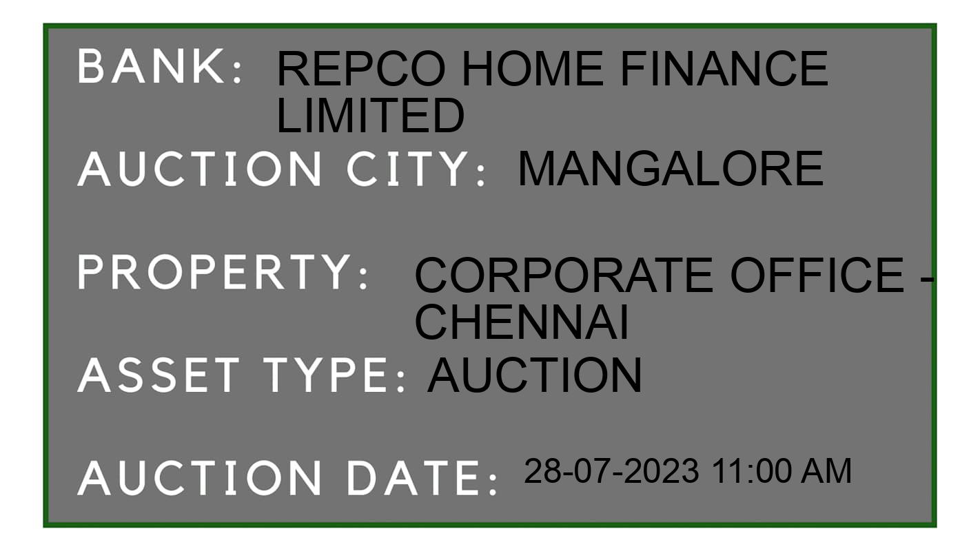 Auction Bank India - ID No: 162919 - Repco Home Finance Limited Auction of Repco Home Finance Limited Auctions for Non- Agricultural Land in Mangalore, Mangalore