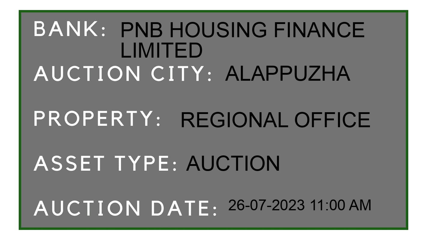 Auction Bank India - ID No: 163079 - PNB Housing Finance Limited Auction of PNB Housing Finance Limited Auctions for Plot in Alappuzha, Alappuzha