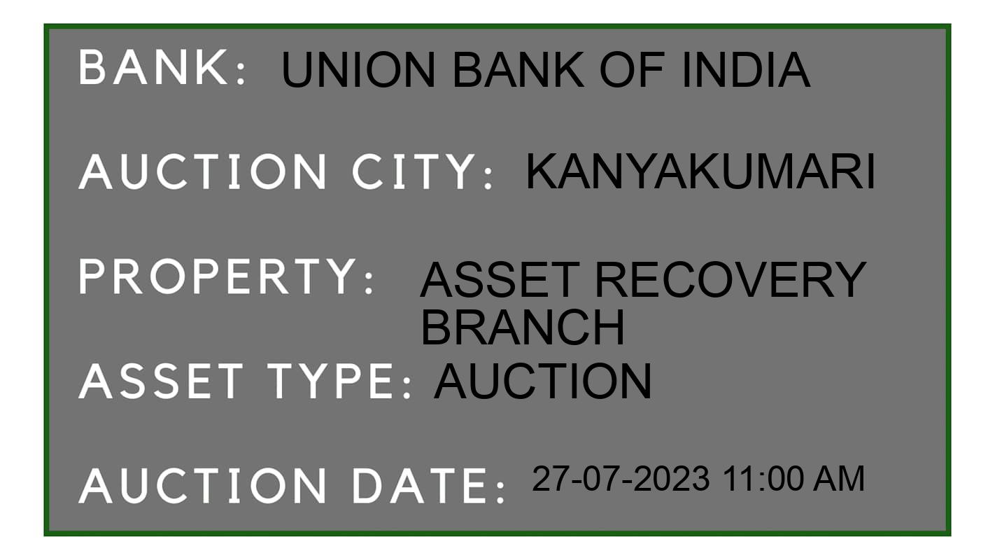 Auction Bank India - ID No: 163108 - Union Bank of India Auction of Union Bank of India Auctions for Plot in Kalkulam, Kanyakumari