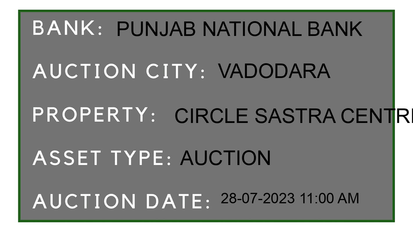 Auction Bank India - ID No: 163397 - Punjab National Bank Auction of Punjab National Bank Auctions for Plot in Tarsali, Vadodara