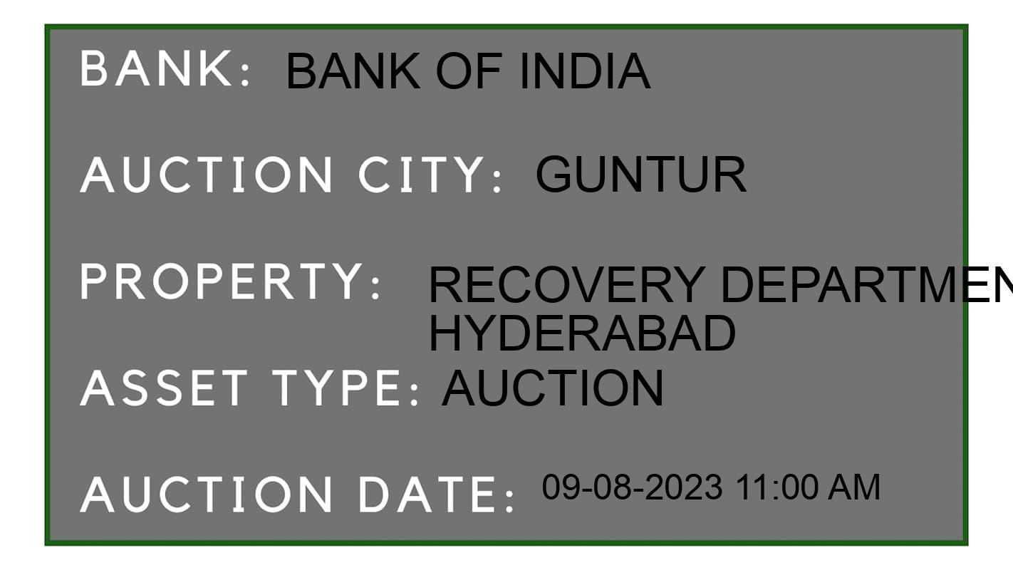 Auction Bank India - ID No: 163691 - Bank of India Auction of Bank of India Auctions for Land And Building in Nalgonda, Nalgonda