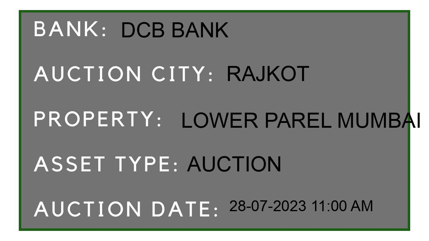Auction Bank India - ID No: 163866 - DCB Bank Auction of DCB Bank Auctions for Residential Flat in Rajkot, Rajkot