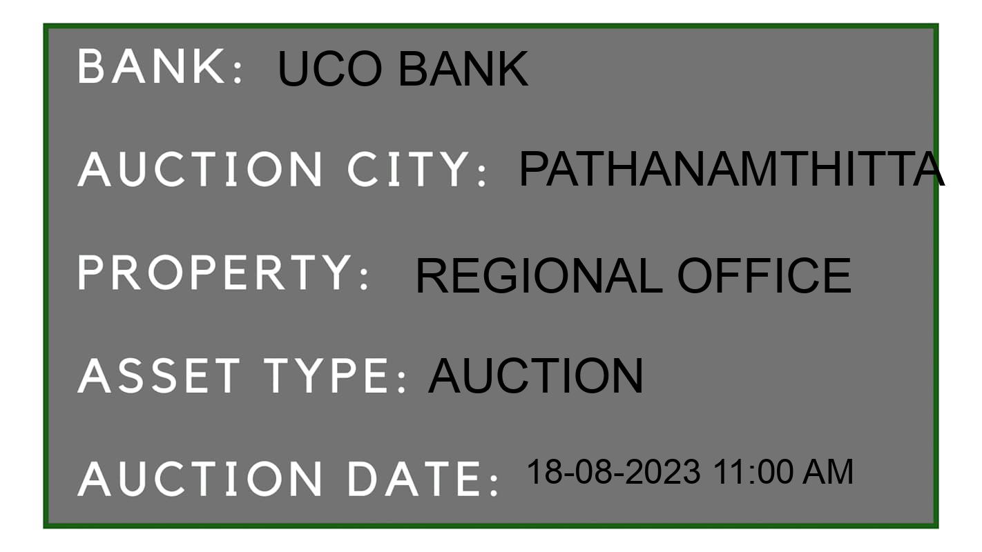 Auction Bank India - ID No: 163924 - UCO Bank Auction of UCO Bank Auctions for Land And Building in Mallapuzhassery, Pathanamthitta