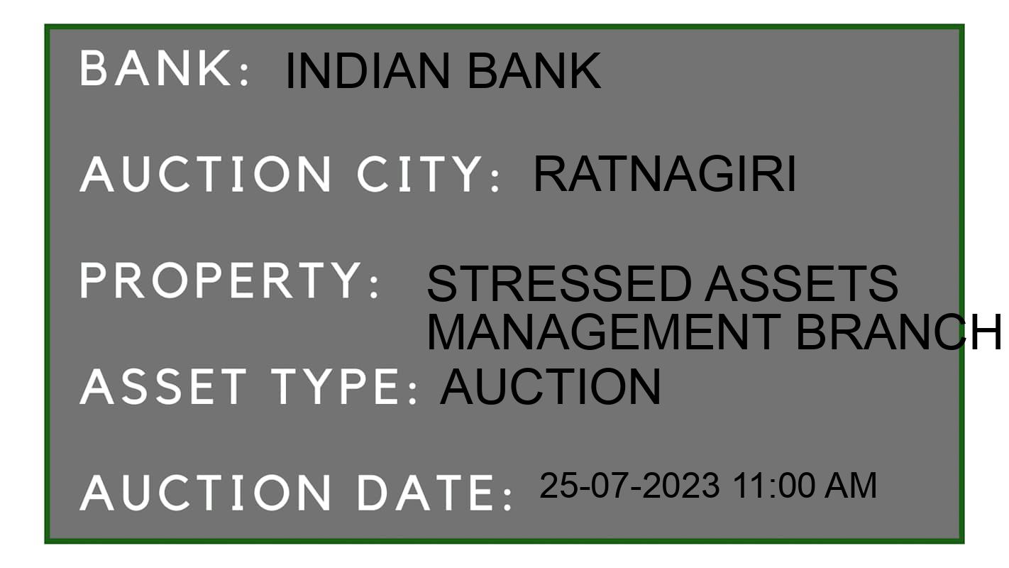 Auction Bank India - ID No: 163973 - Indian Bank Auction of Indian Bank Auctions for Land And Building in Khed, Ratnagiri