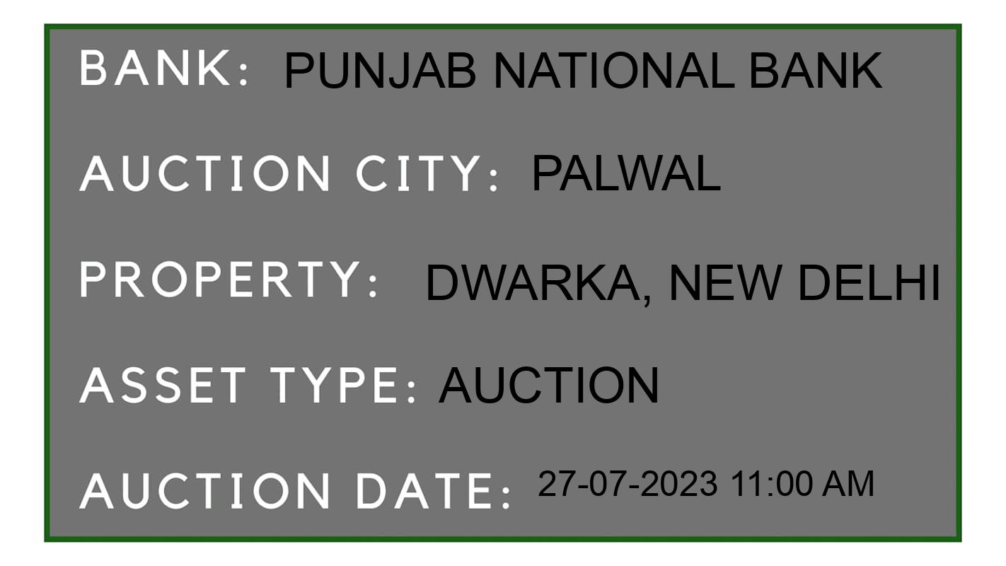 Auction Bank India - ID No: 164087 - Punjab National Bank Auction of Punjab National Bank Auctions for Land in Hodal, Palwal