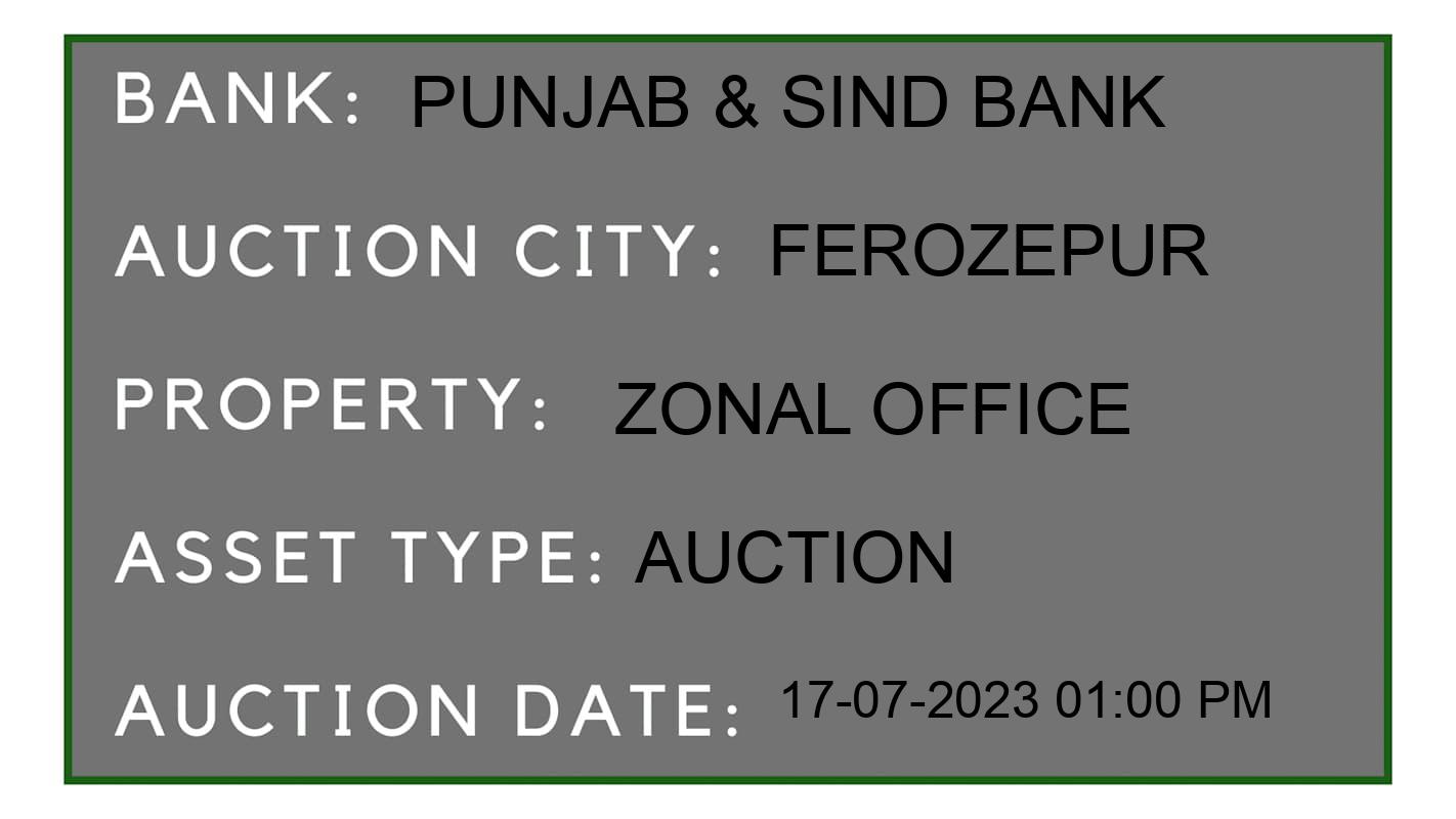 Auction Bank India - ID No: 164190 - Punjab & Sind Bank Auction of Punjab & Sind Bank Auctions for Commercial Shop in Zira, Ferozepur
