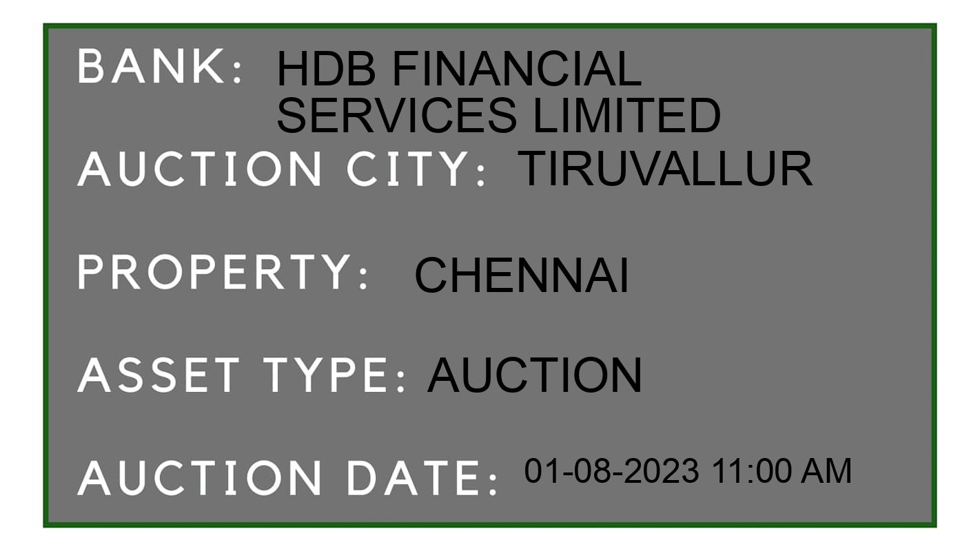 Auction Bank India - ID No: 164344 - HDB Financial Services Limited Auction of HDB Financial Services Limited Auctions for Plot in Ponneri Tal, Tiruvallur