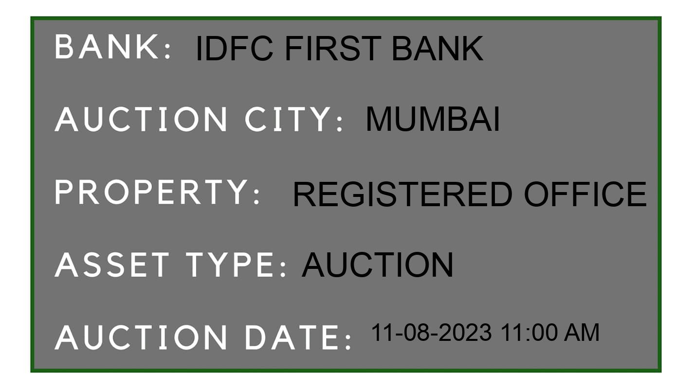 Auction Bank India - ID No: 164420 - IDFC First Bank Auction of IDFC First Bank Auctions for Land And Building in Malad West, Mumbai