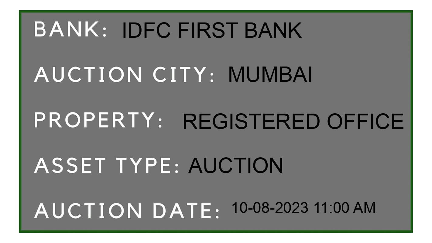 Auction Bank India - ID No: 164424 - IDFC First Bank Auction of IDFC First Bank Auctions for Commercial Shop in Bandra, Mumbai