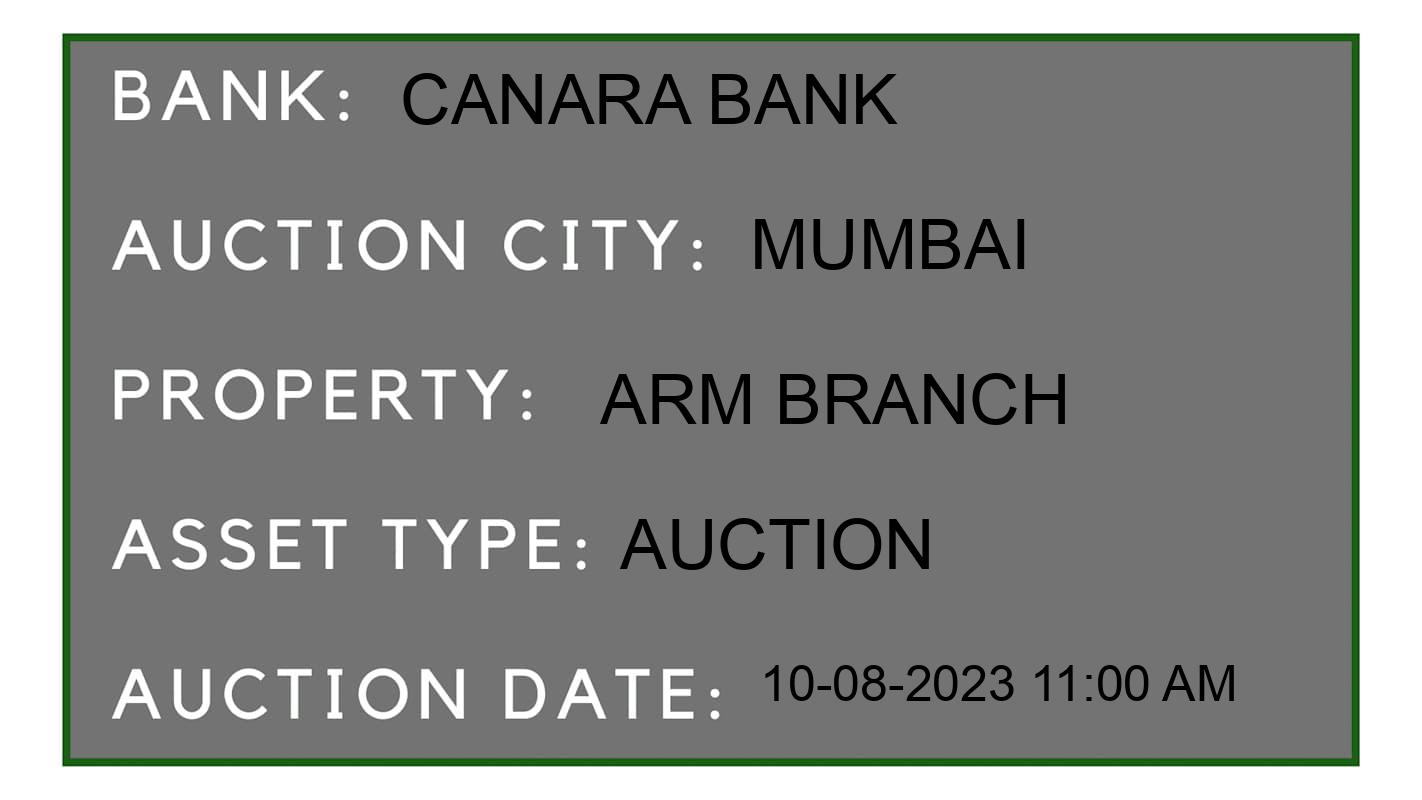 Auction Bank India - ID No: 164476 - Canara Bank Auction of Canara Bank Auctions for Commercial Office in Goregaon, Mumbai