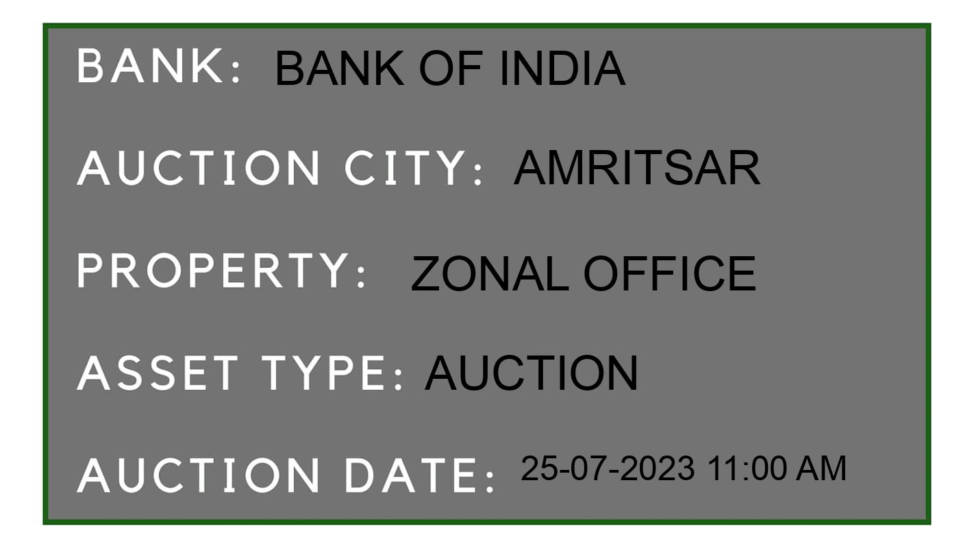 Auction Bank India - ID No: 164630 - Bank of India Auction of Bank of India Auctions for Commercial Property in Majitha Road, Amritsar