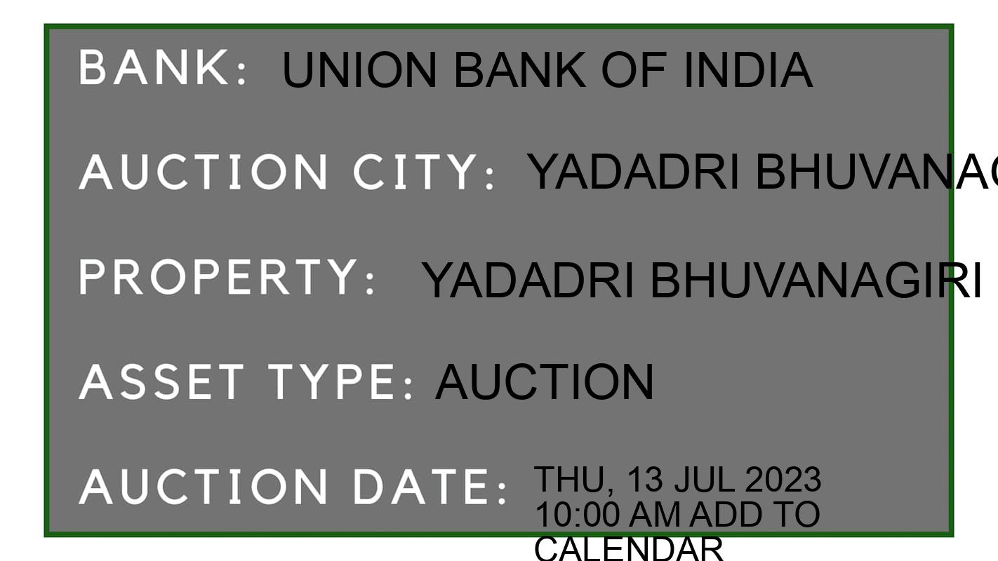 Auction Bank India - ID No: 165096 - Union Bank of India Auction of Union Bank of India