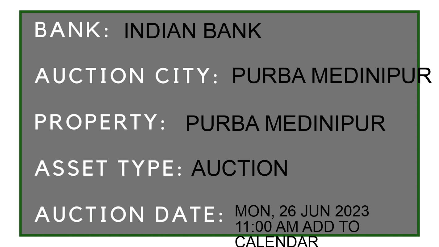 Auction Bank India - ID No: 165110 - Indian Bank Auction of Indian Bank