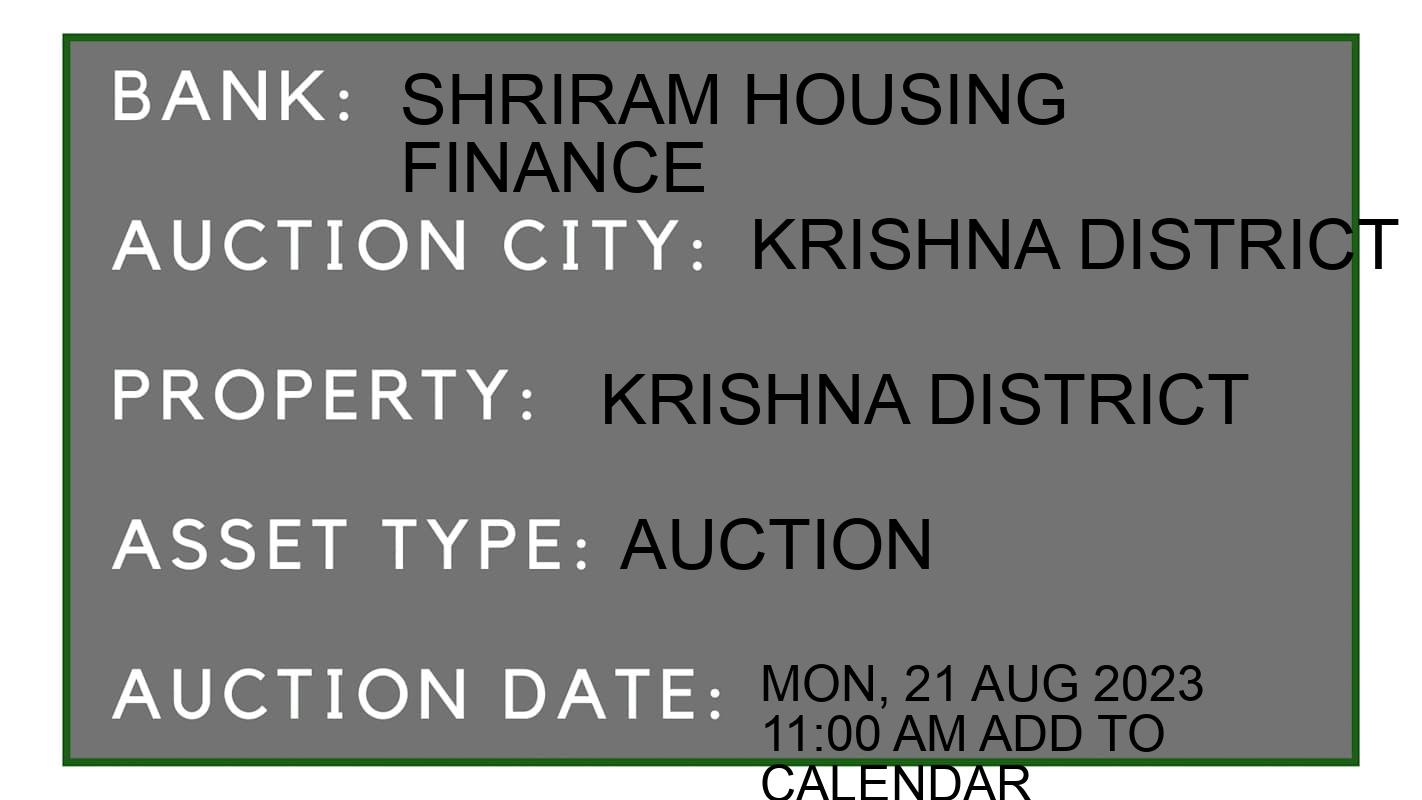 Auction Bank India - ID No: 165160 - Shriram Housing Finance Auction of Shriram Housing Finance
