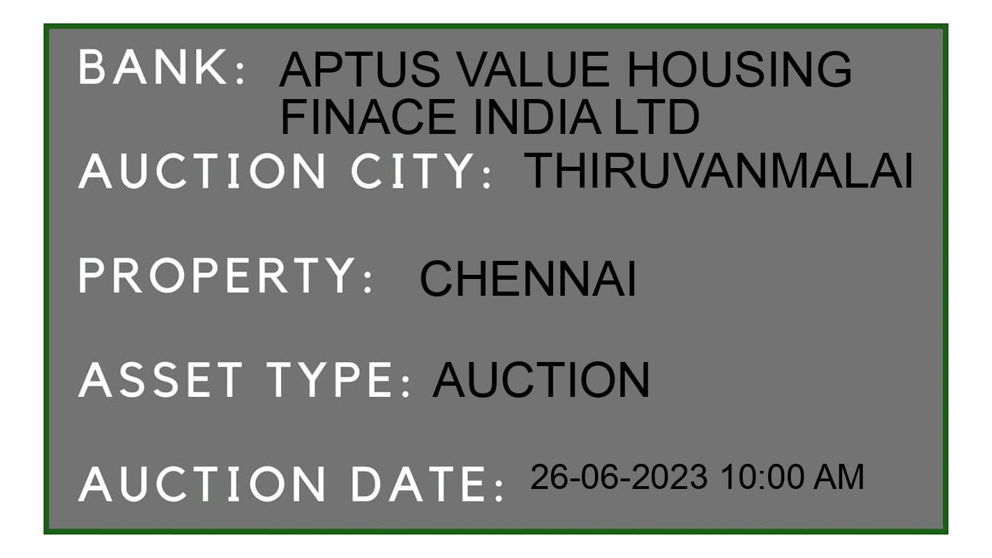 Auction Bank India - ID No: 165176 - Aptus Value Housing Finace India Ltd Auction of Aptus Value Housing Finace India Ltd Auctions for Land And Building in Udaiyanandhal, thiruvanmalai
