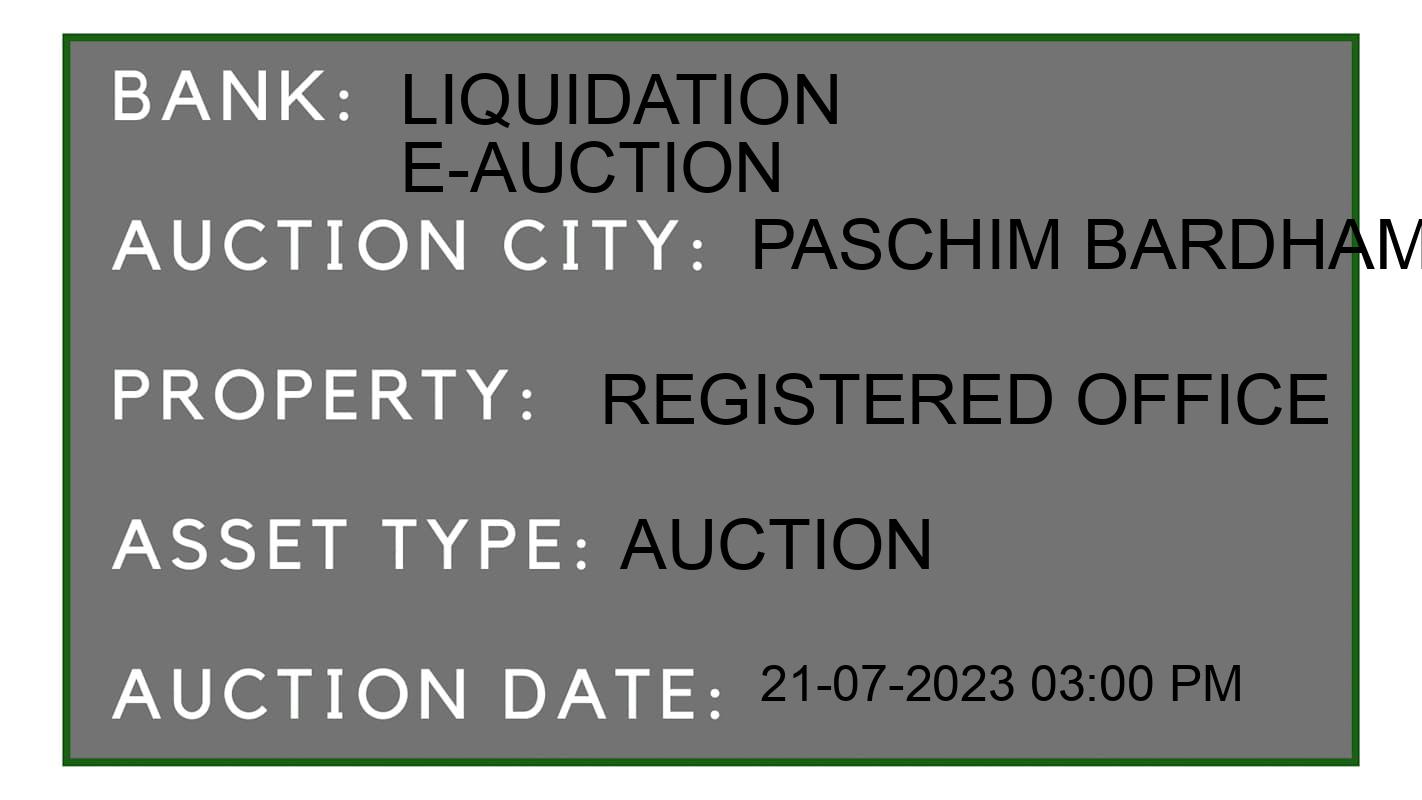 Auction Bank India - ID No: 165219 - Liquidation E-Auction Auction of Liquidation E-Auction Auctions for Plant & Machinery in Bankati, Paschim Bardhaman