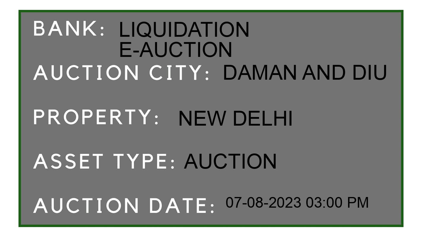 Auction Bank India - ID No: 165301 - Liquidation E-Auction Auction of Liquidation E-Auction Auctions for Industrial Land in Nani Daman, Daman and Diu
