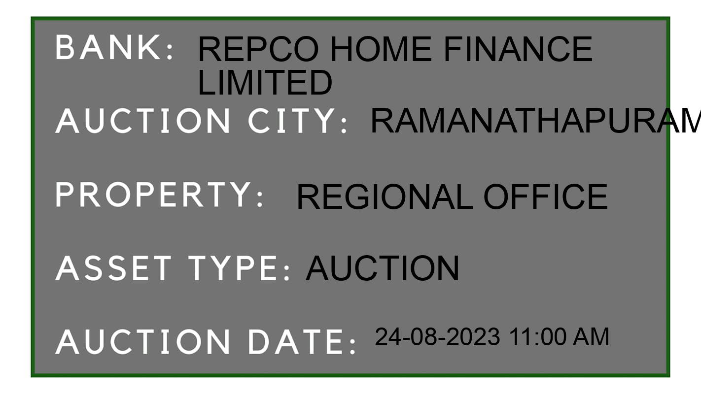Auction Bank India - ID No: 165367 - Repco Home Finance Limited Auction of Repco Home Finance Limited Auctions for Land in Ramanathapuram Taluk, Ramanathapuram