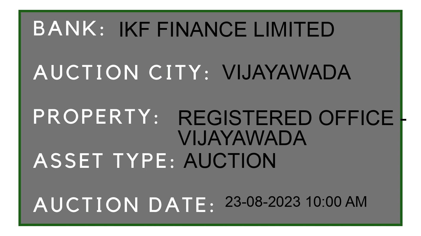 Auction Bank India - ID No: 165639 - IKF Finance Limited Auction of IKF Finance Limited Auctions for Plot in Bhavanipuram, Vijayawada