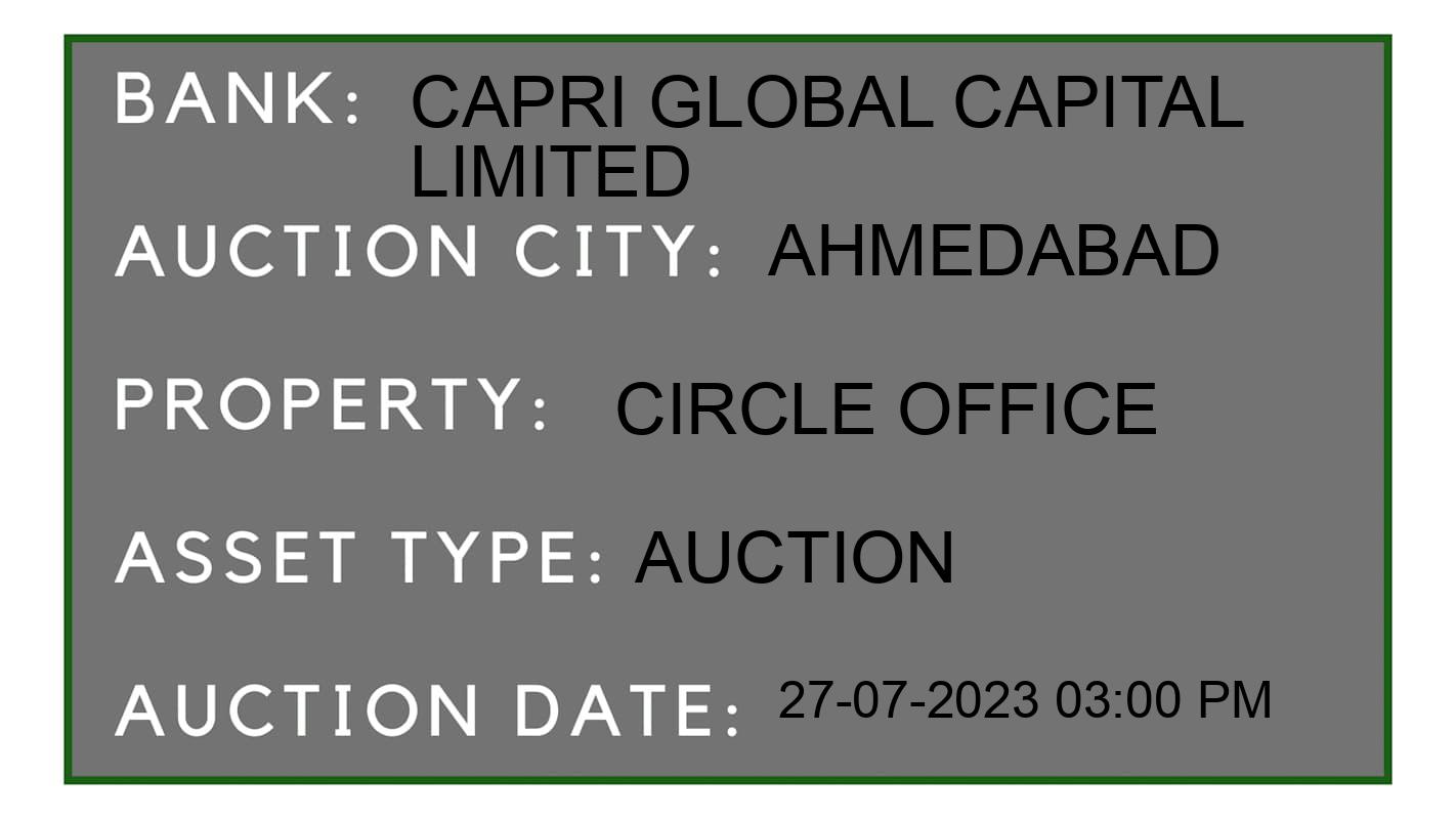 Auction Bank India - ID No: 165676 - Capri Global Capital Limited Auction of Capri Global Capital Limited Auctions for Commercial Office in Vejalpur, Ahmedabad