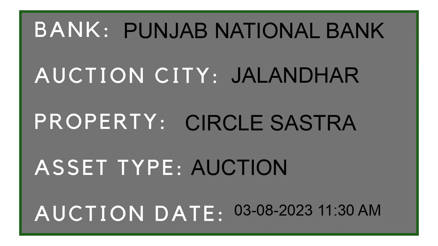 Auction Bank India - ID No: 165996 - Punjab National Bank Auction of 