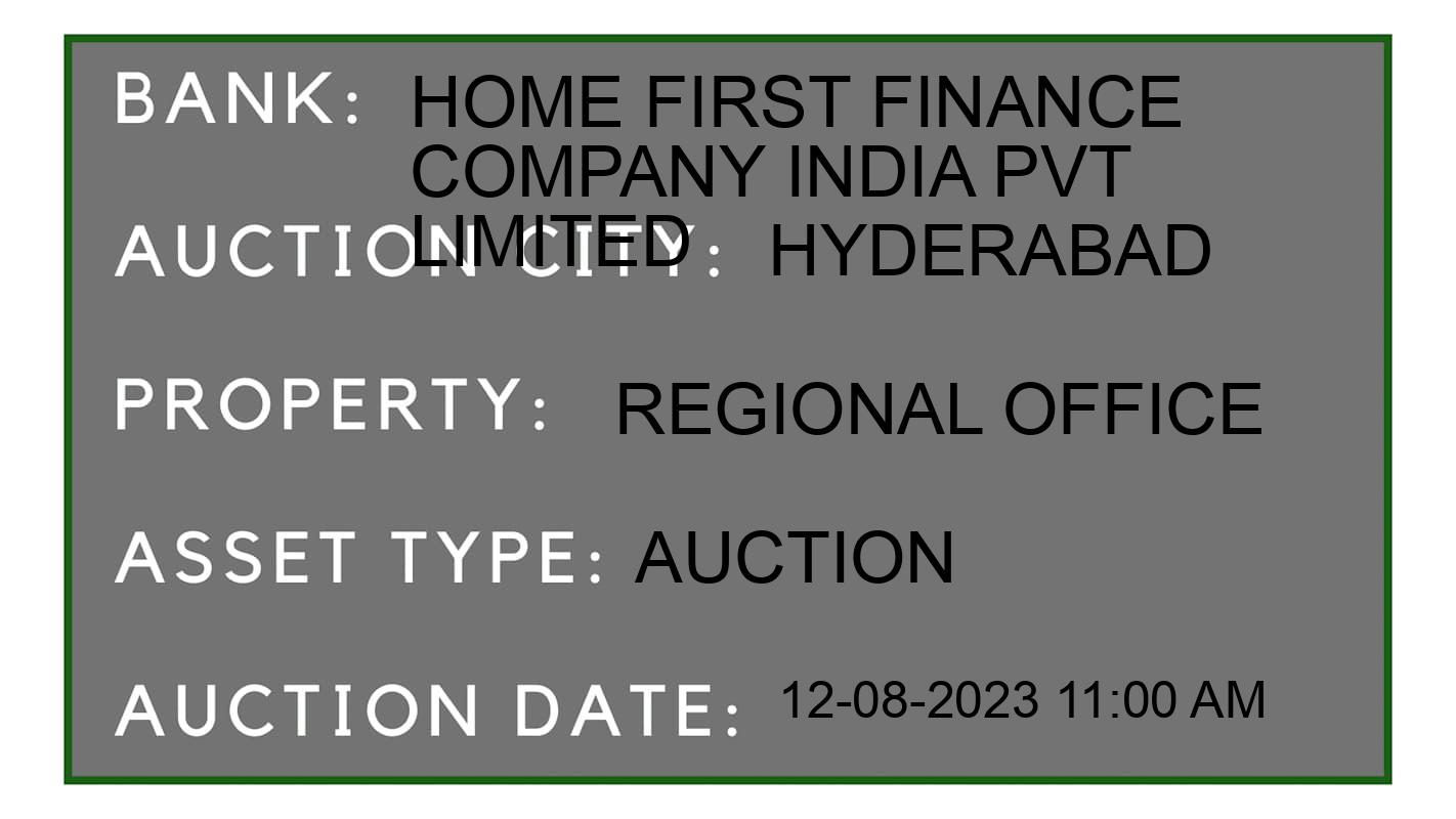 Auction Bank India - ID No: 166195 - Home First Finance Company India Pvt Limited Auction of 