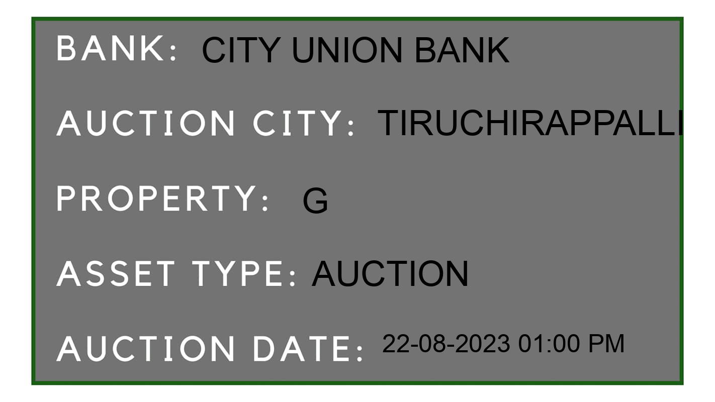 Auction Bank India - ID No: 166206 - City Union Bank Auction of 