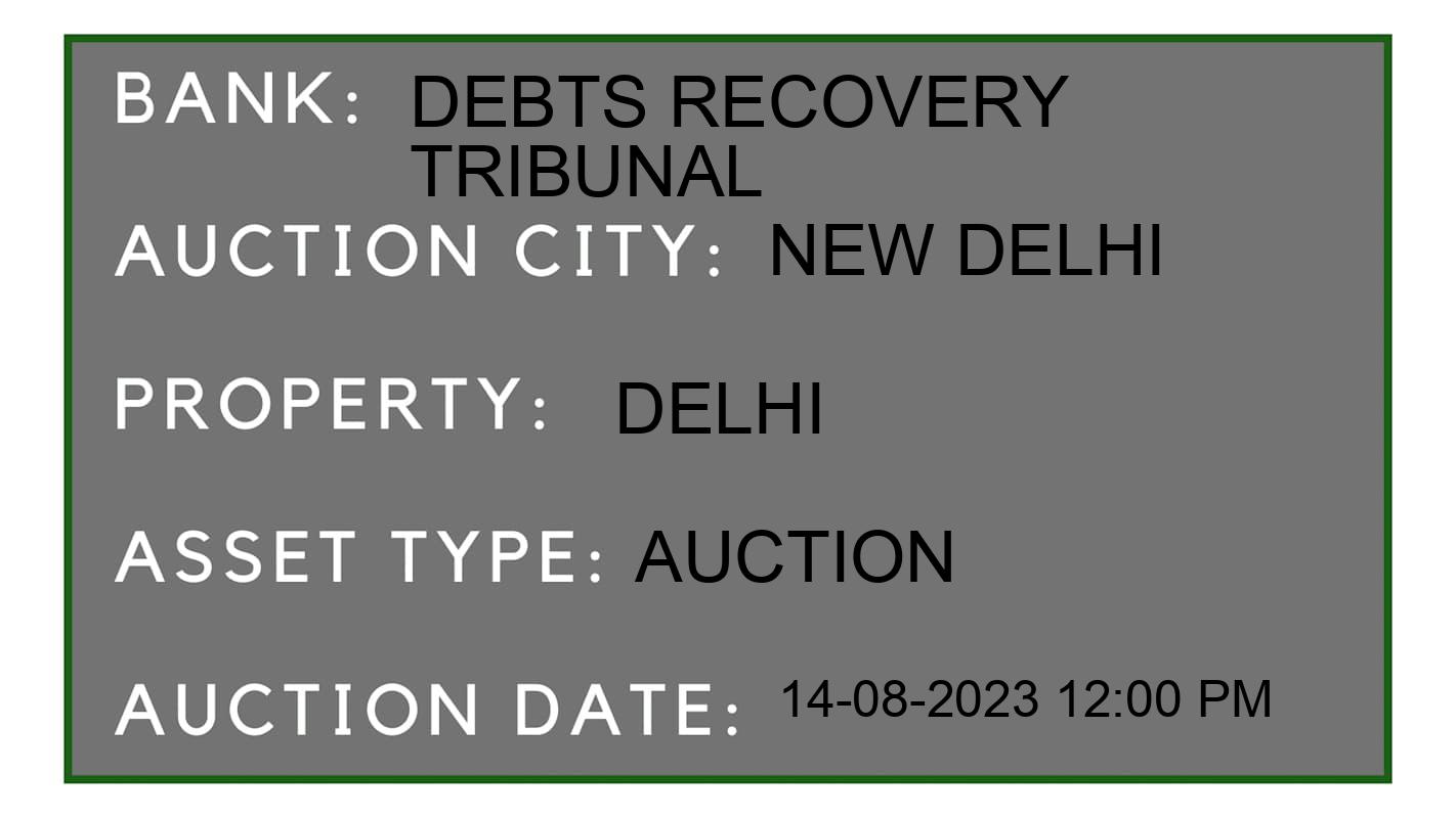 Auction Bank India - ID No: 166609 - Debts Recovery Tribunal Auction of 