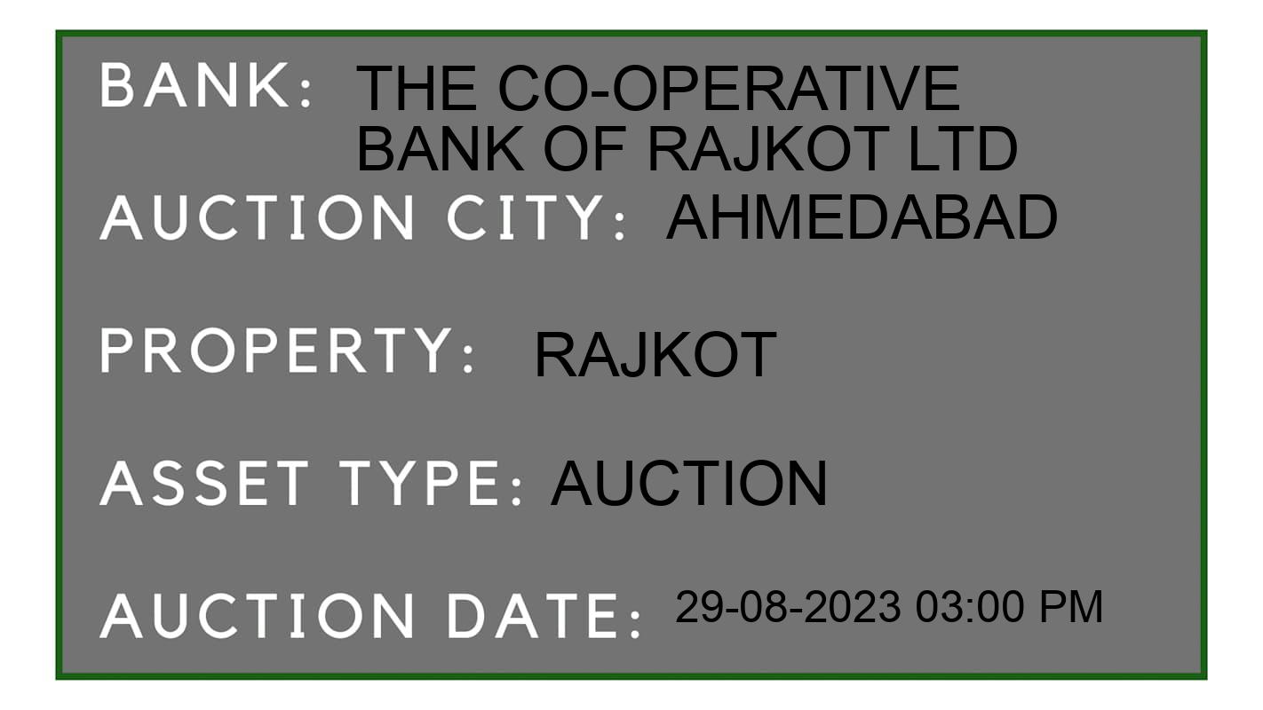 Auction Bank India - ID No: 166738 - The Co-operative Bank of Rajkot Ltd Auction of 