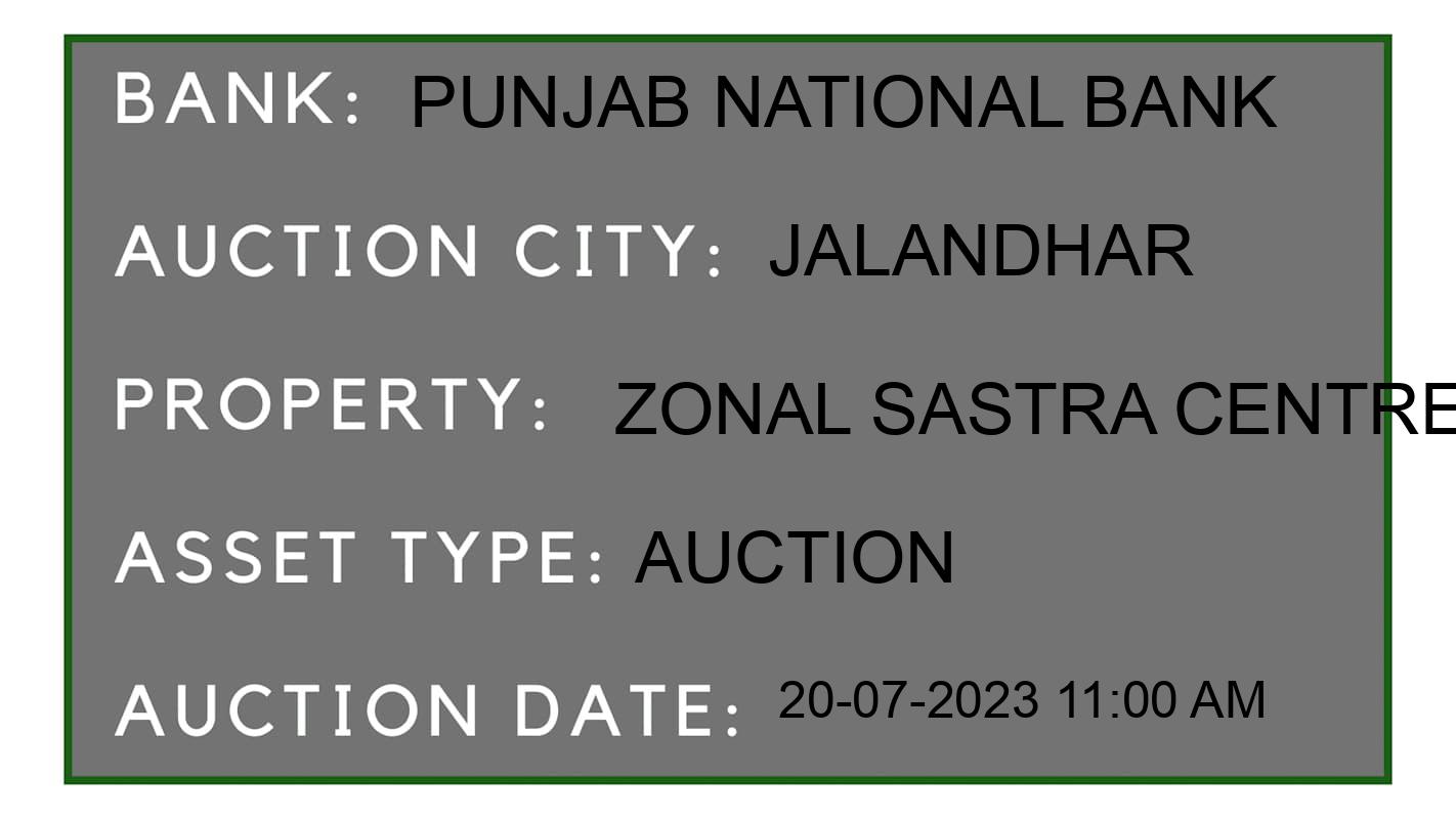 Auction Bank India - ID No: 166833 - Punjab National Bank Auction of 